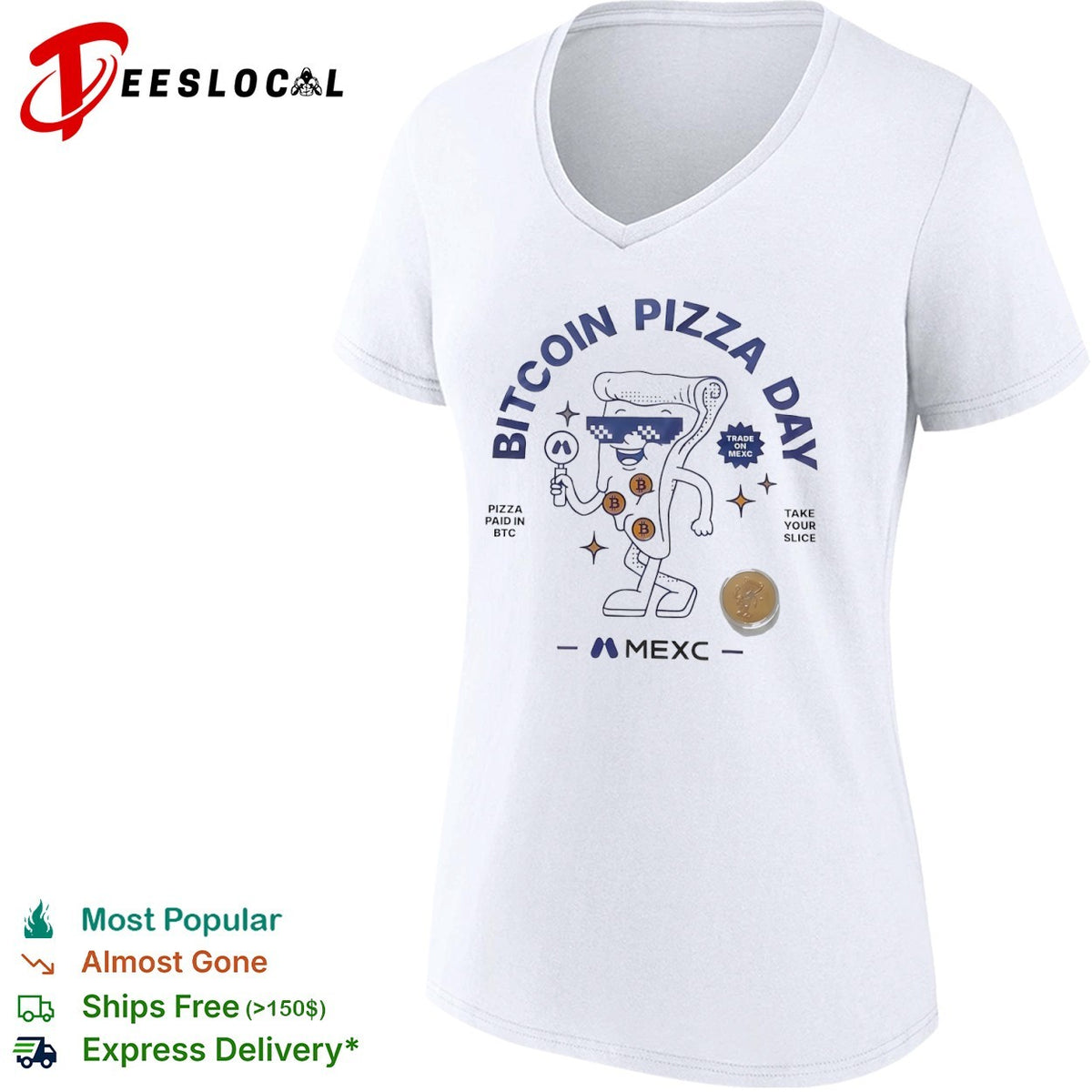 Bitcoin Pizza Day MEXC trade on MEXC pizza paid in btc take your slice shirt