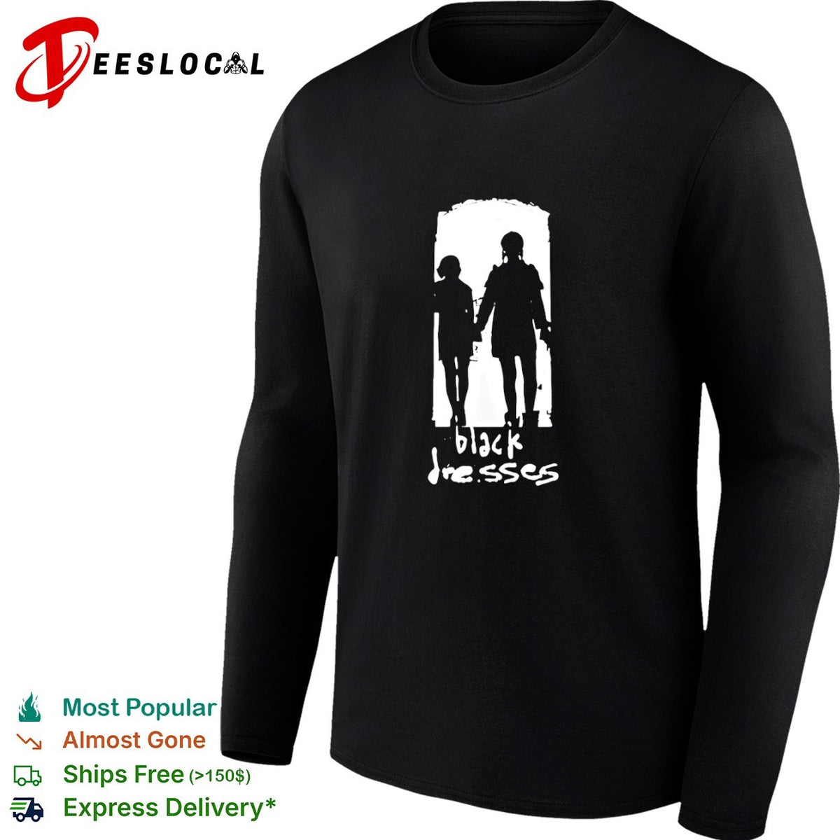 Black Dresses Silhouette Logo Band Music shirt
