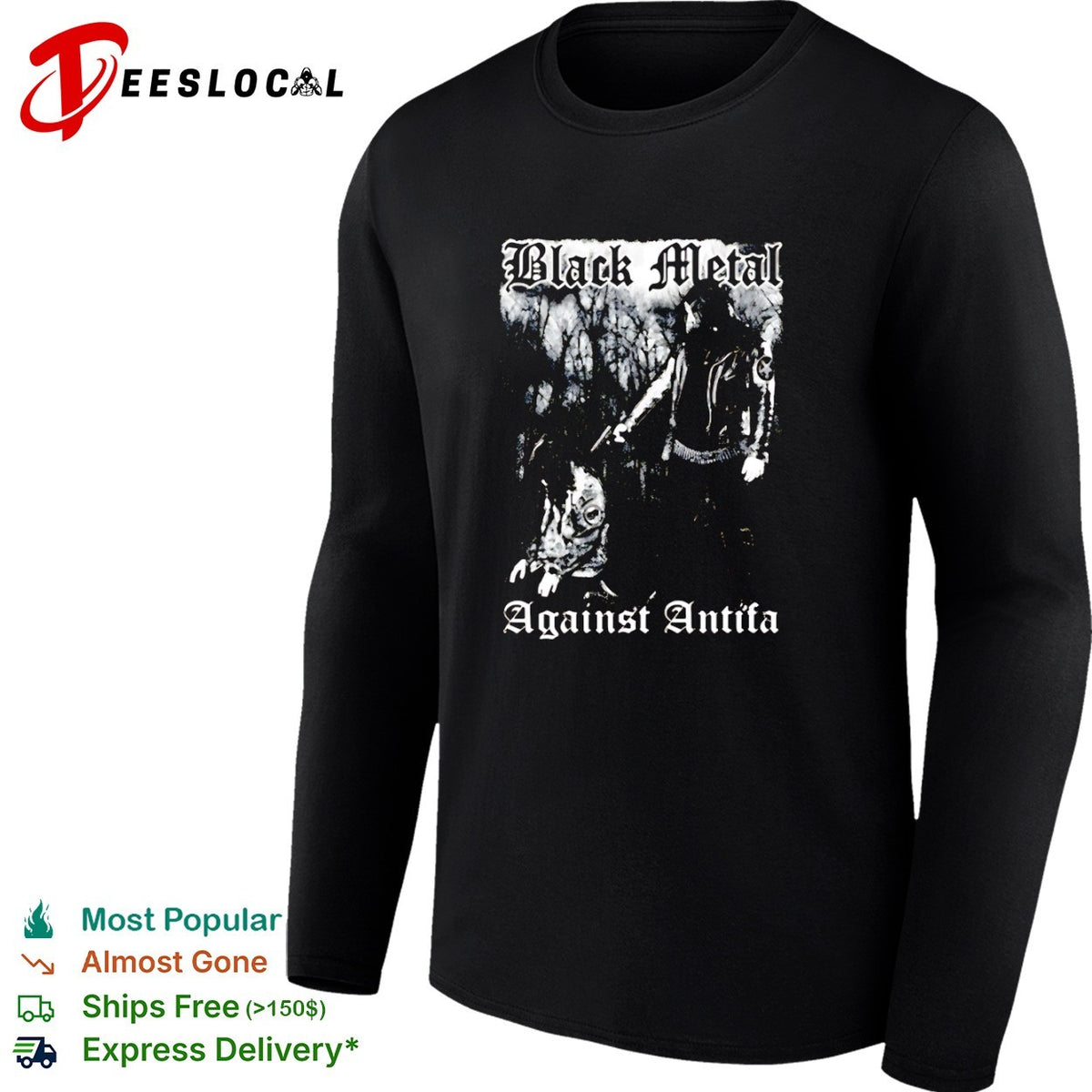 Black Metal Against Antifa music band shirt