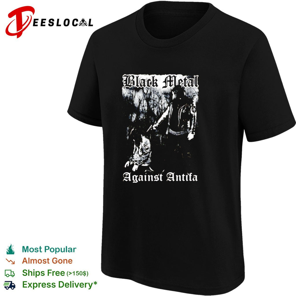 Black Metal Against Antifa music band shirt