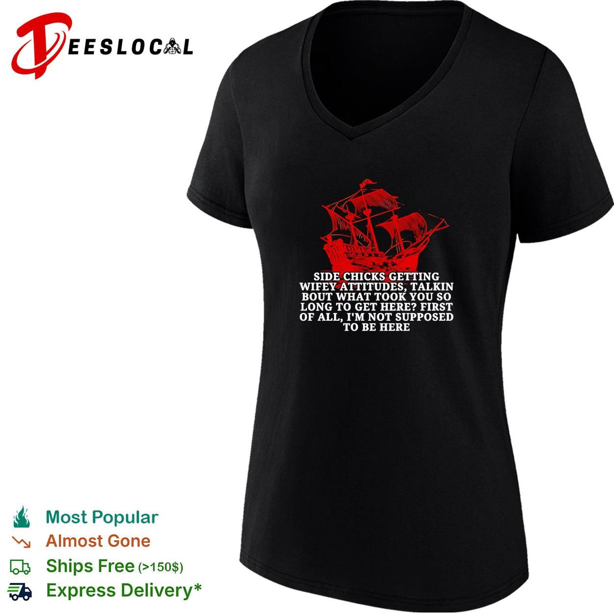 Black Pearl side chicks getting wifey attitudes talkin bout what took you so long to get here shirt