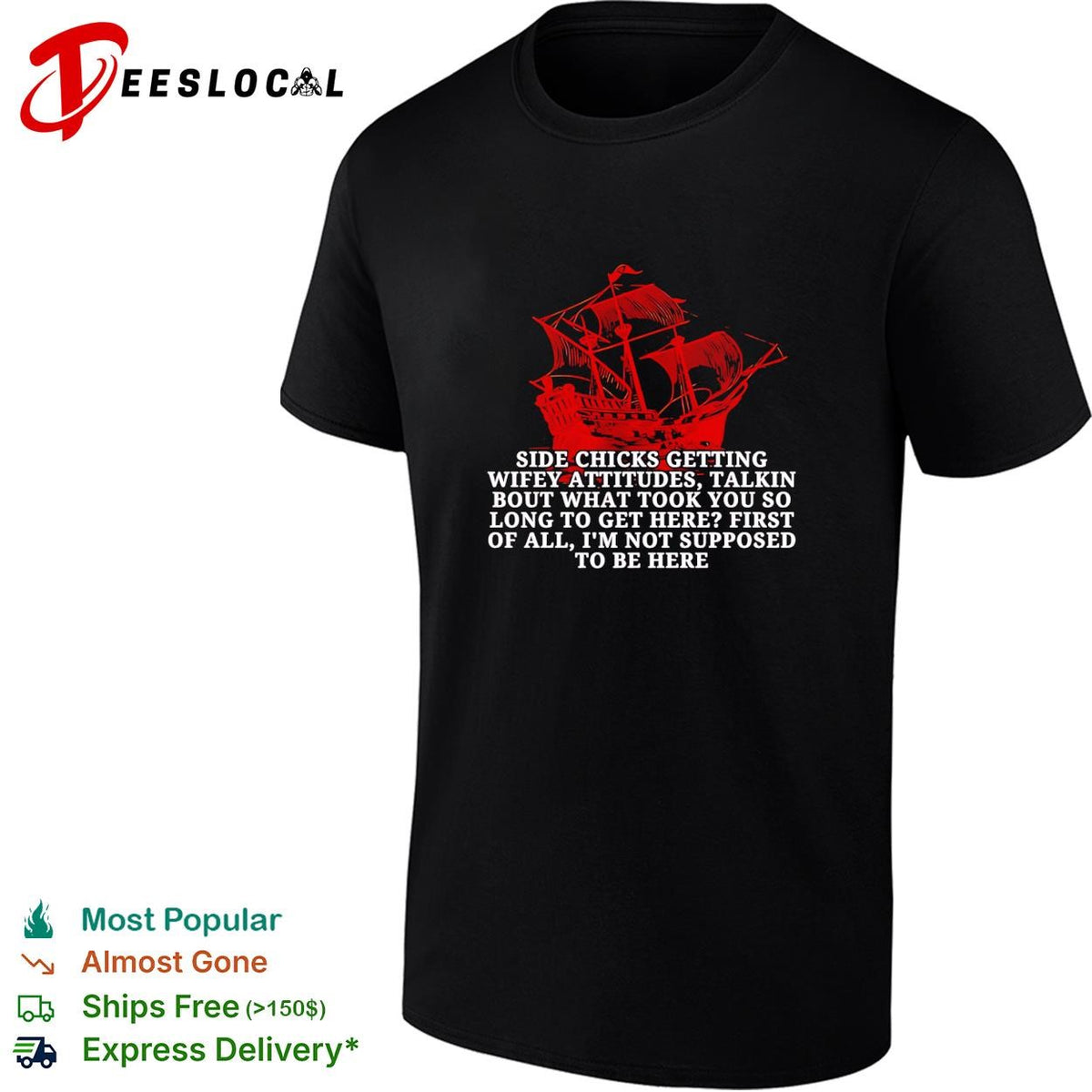 Black Pearl side chicks getting wifey attitudes talkin bout what took you so long to get here shirt