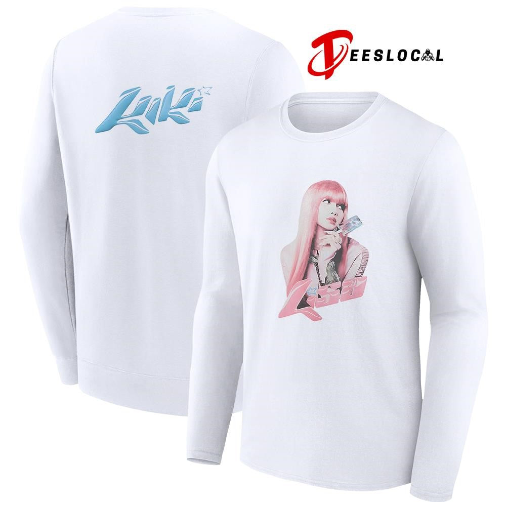 Black Pink Lisa Kiki portrait graphic shirt