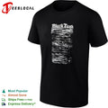 Black Tusk Band Logo and Abstract Wave Texture Heavy Metal Music shirt