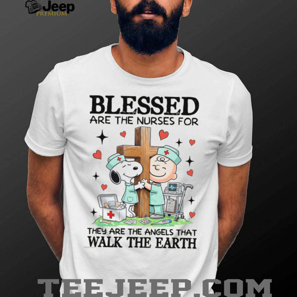Blessed Nurse Angel Heartbeat Christian Medical Faith Shirt