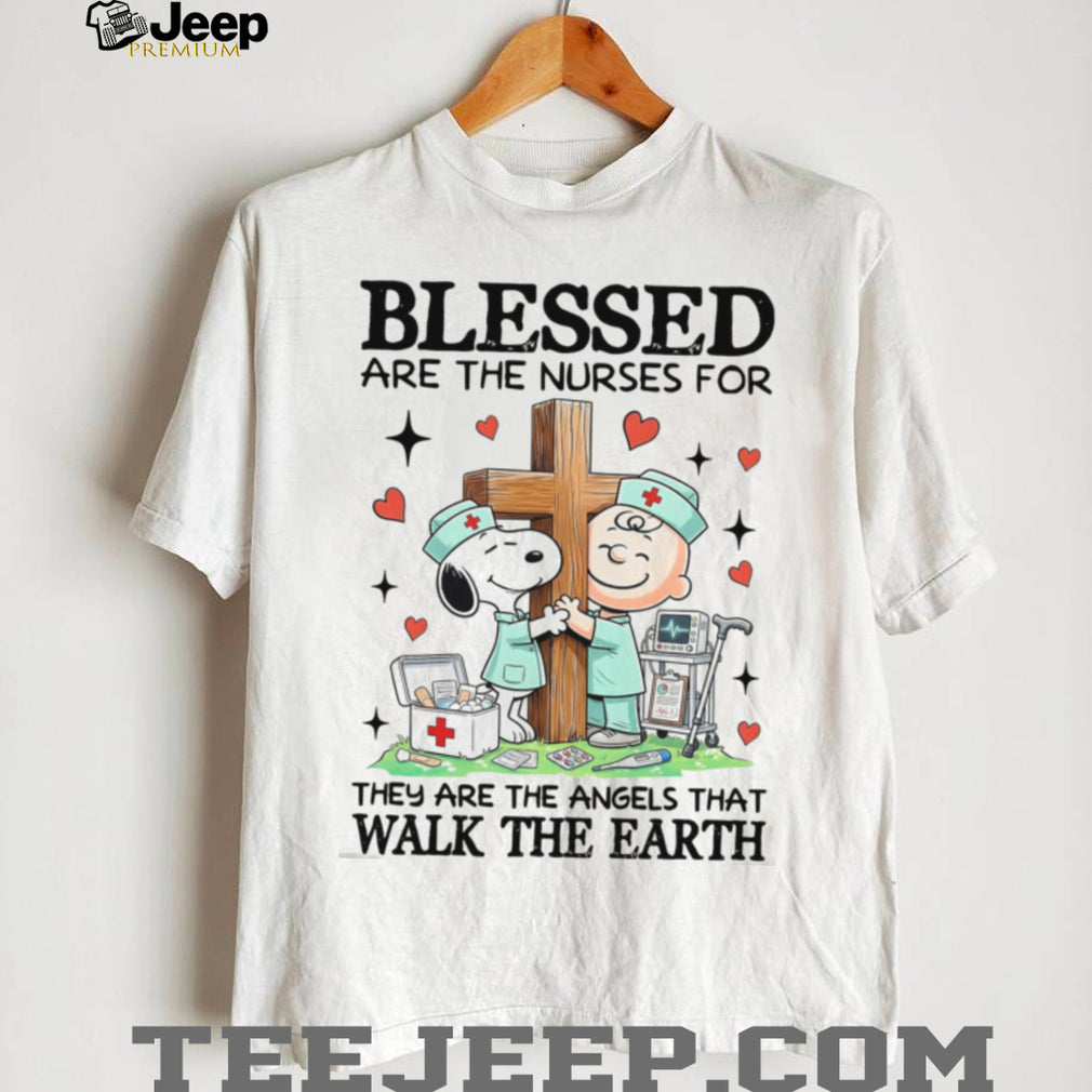 Blessed Nurse Angel Heartbeat Christian Medical Faith Shirt