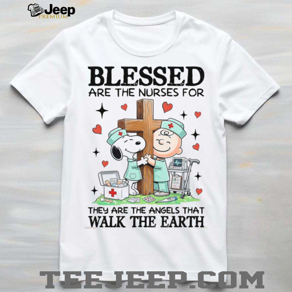Blessed Nurse Angel Heartbeat Christian Medical Faith Shirt