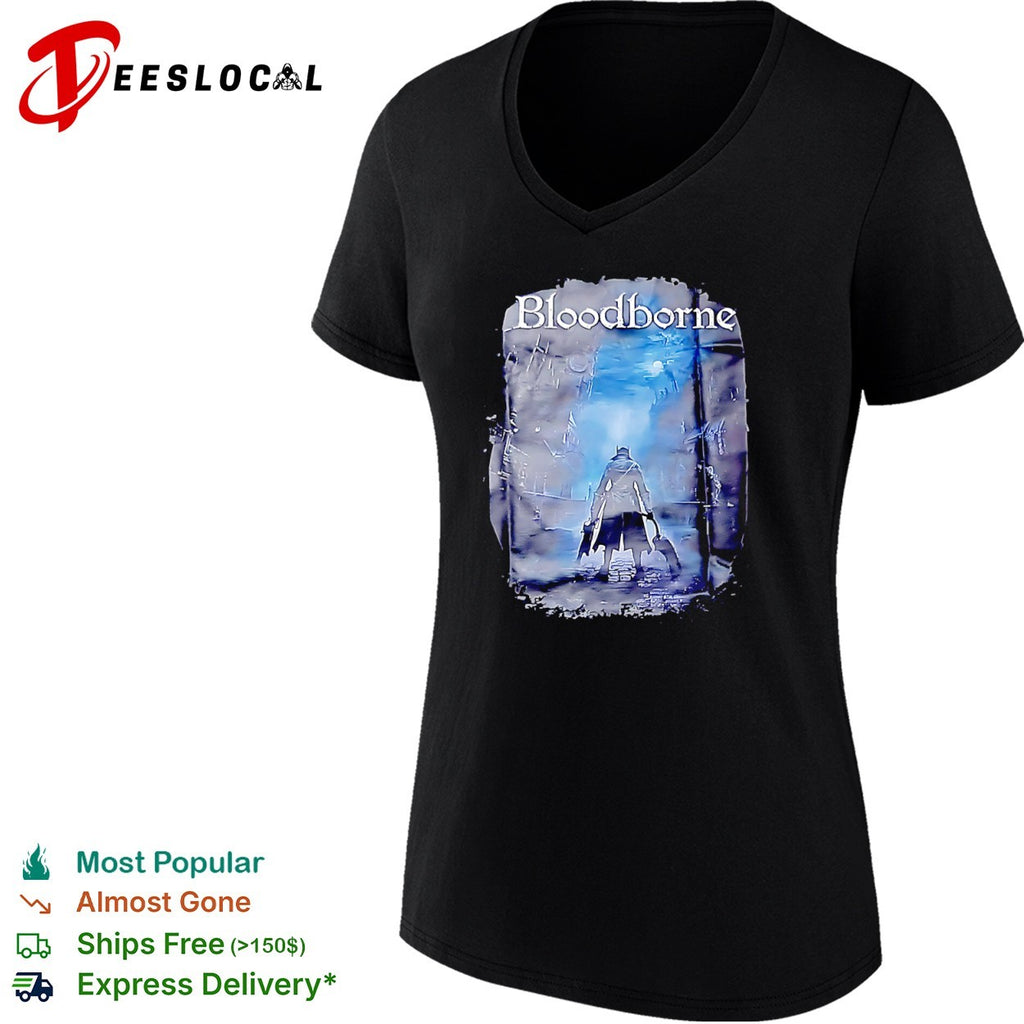Bloodborne Hunter With Saw Cleaver Video Game Dark Fantasy Action RPG Horror shirt