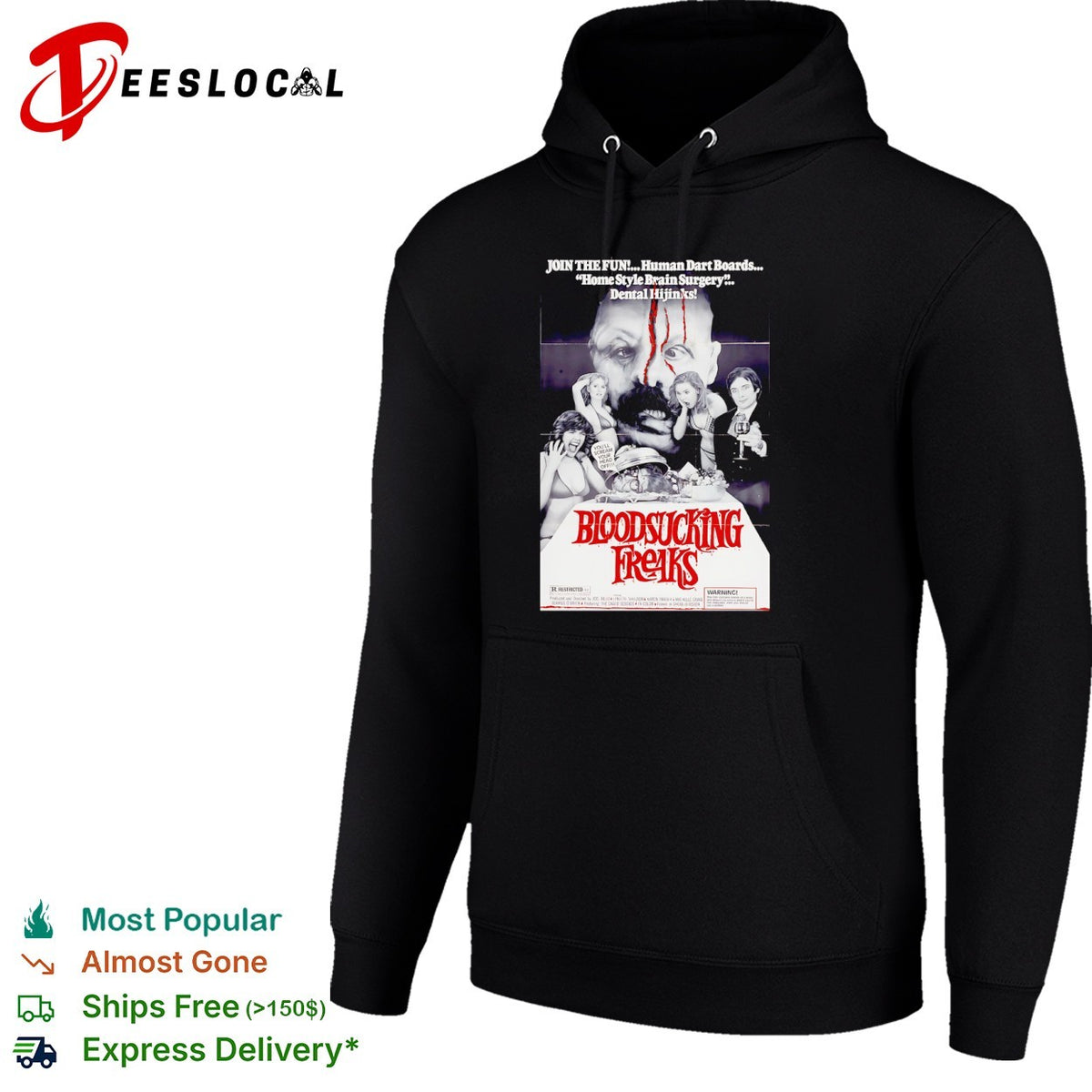 Bloodsucking Freaks movie poster join the fun human dart boards shirt