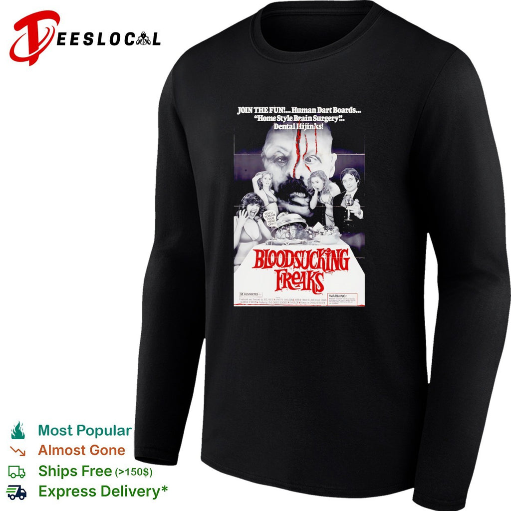 Bloodsucking Freaks movie poster join the fun human dart boards shirt