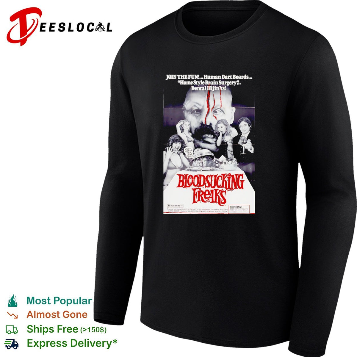 Bloodsucking Freaks movie poster join the fun human dart boards shirt
