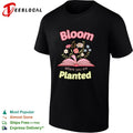 Bloom where you are planted floral open book inspiration shirt
