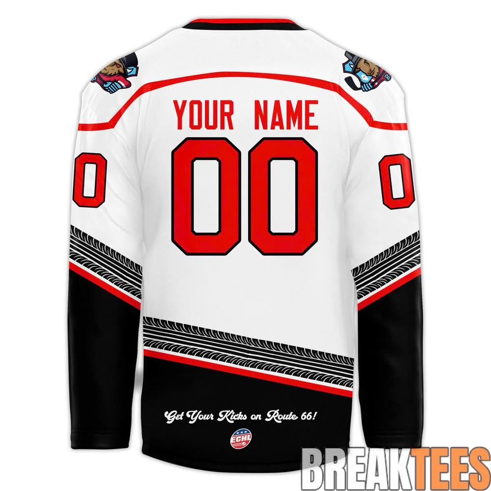 Bloomington Bison Honoring The Centennial of Route 66 Custom Hockey Jersey