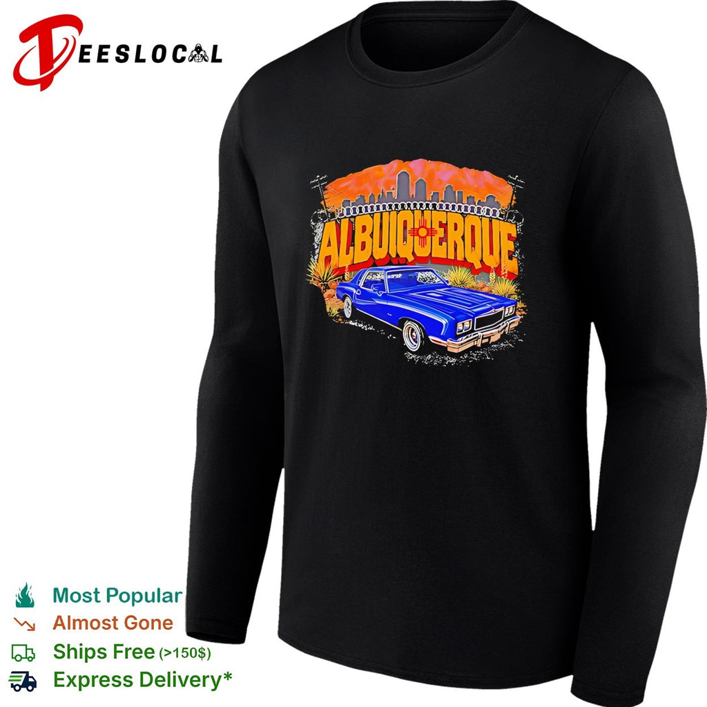 Blue Chevrolet Monte Carlo Lowrider albuiquerque retro shirt