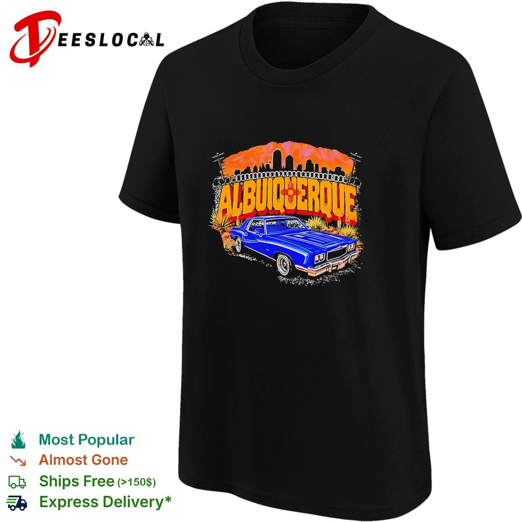 Blue Chevrolet Monte Carlo Lowrider albuiquerque vintage shirt
