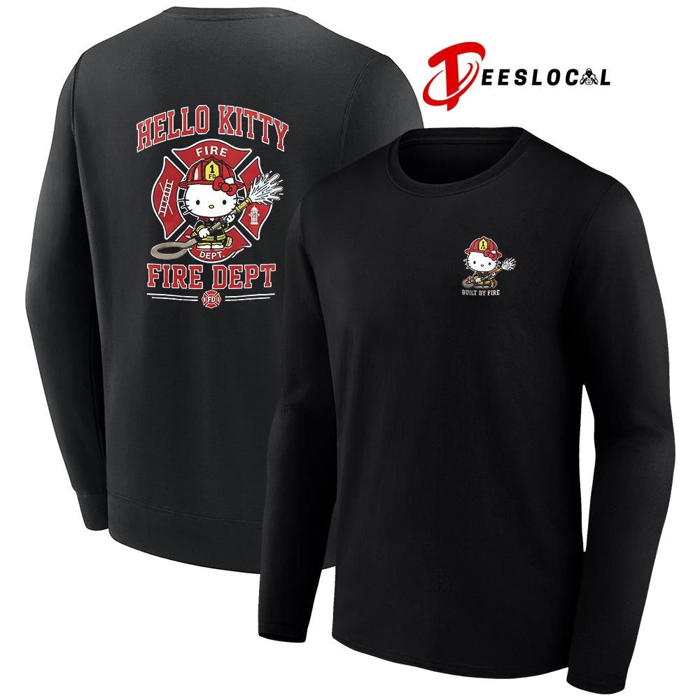 Blue Dog built by fire fire dept graphic shirt