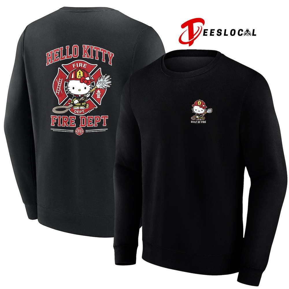 Blue Dog built by fire fire dept graphic shirt
