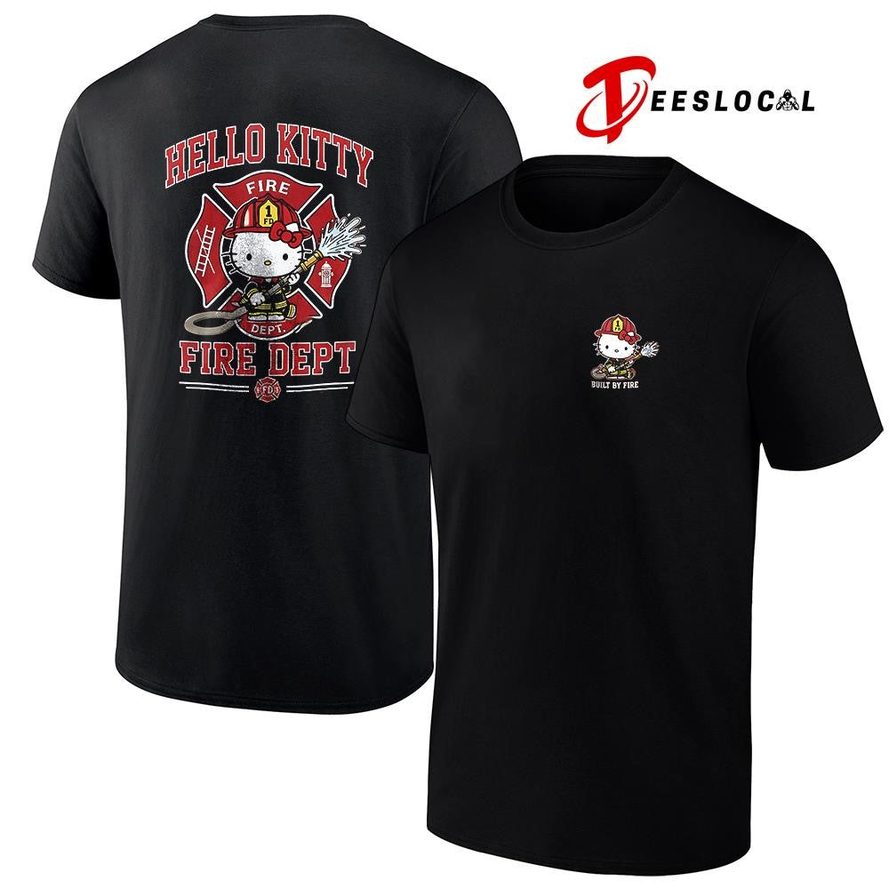 Blue Dog built by fire fire dept graphic shirt