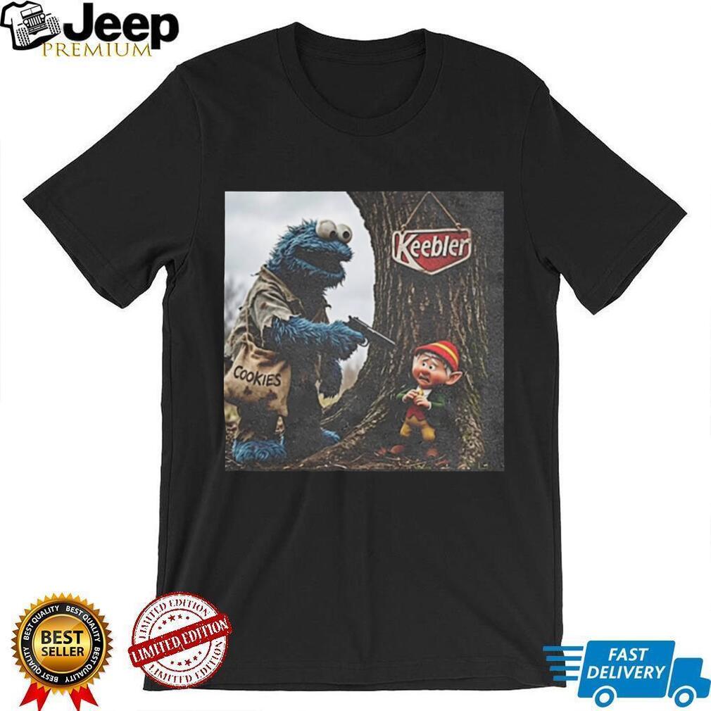 Blue Monster and Forest Elf Edgy muppet meme shirt