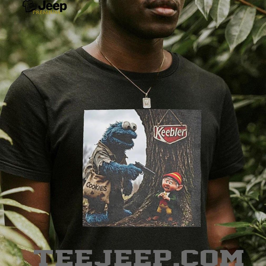 Blue Monster and Forest Elf Edgy muppet meme shirt
