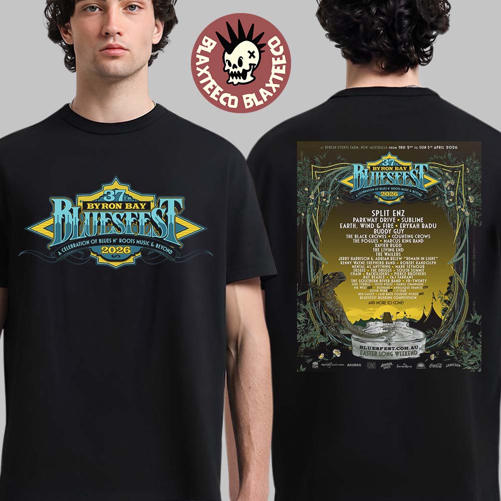 Bluesfest 2026 Australia Festival A Celebration Of Blues N’ Roots Music And Beyond Full Lineup At Byron Bay From April 2 To 5 2026 T-Shirt