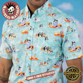Bluey RSVLTS Everybody In The Pool Button Short Sleeve Hawaiian Shirt