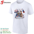 Bluey family patriotic 250 years of freedom Uncle Sam hat and balloons shirt