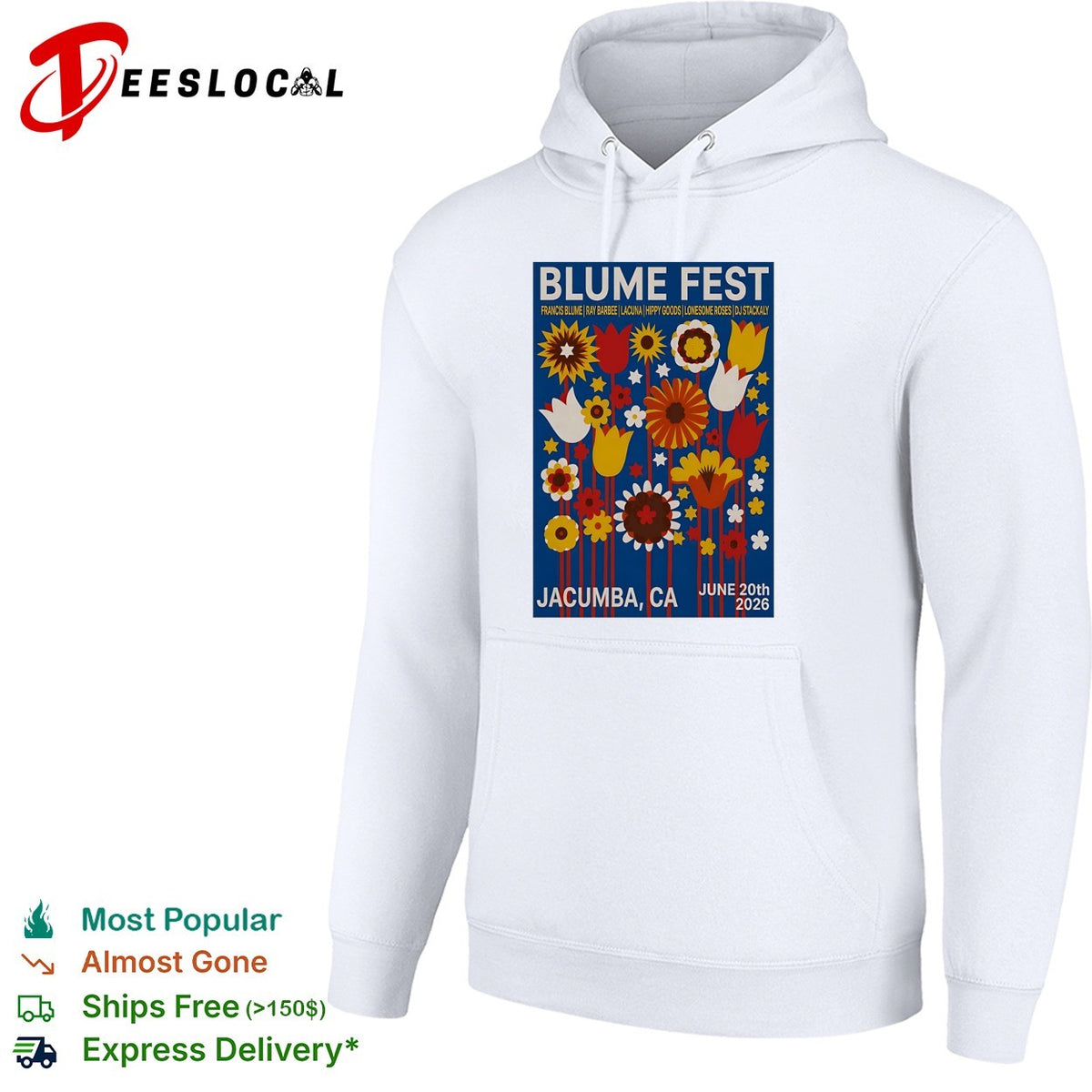 Blume Fest Jacumba California June 20 2026 floral festival poster art shirt