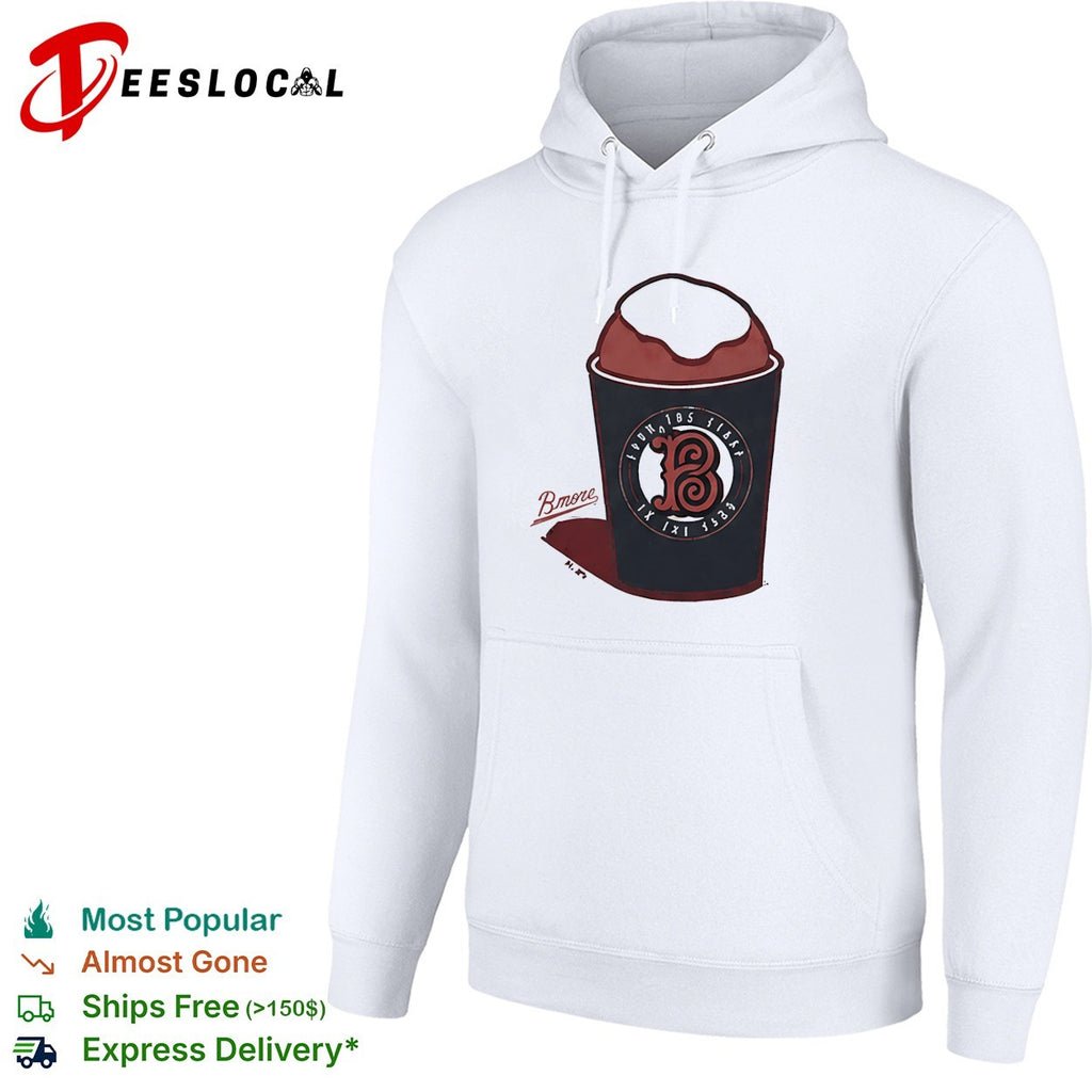 Bmore Baltimore Snowball Drink with Decorative B Logo Baltimore Baseball shirt