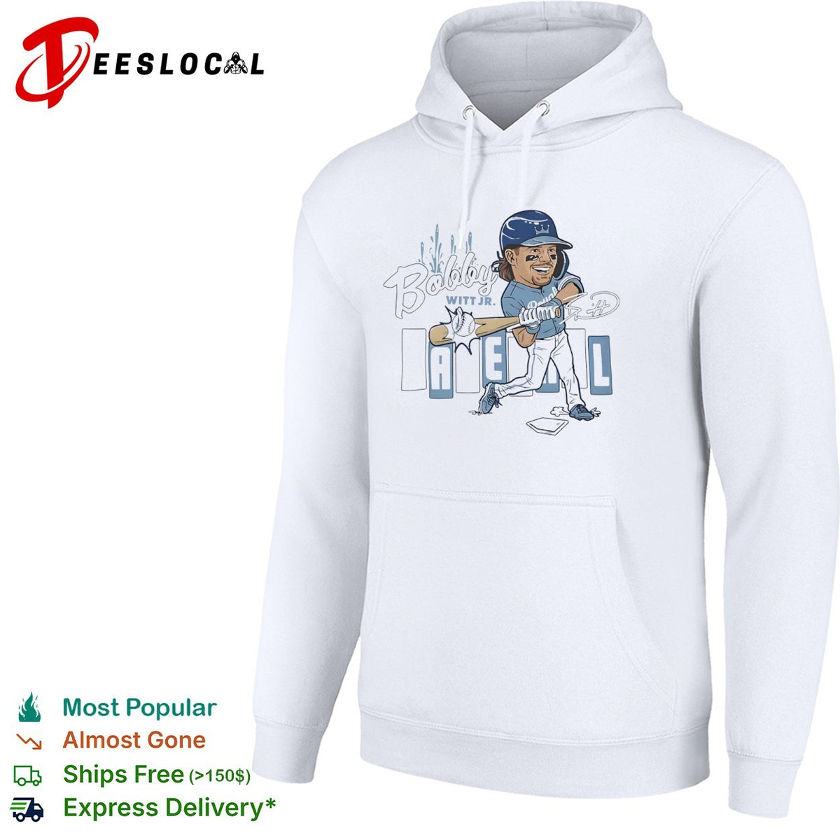 Bobby Witt Jr Kansas City Royals MLB Cartoon Player Shirt