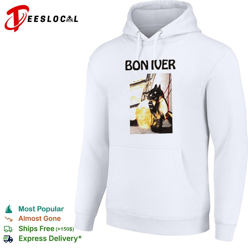 Bon Iver Cat Graphic shirt