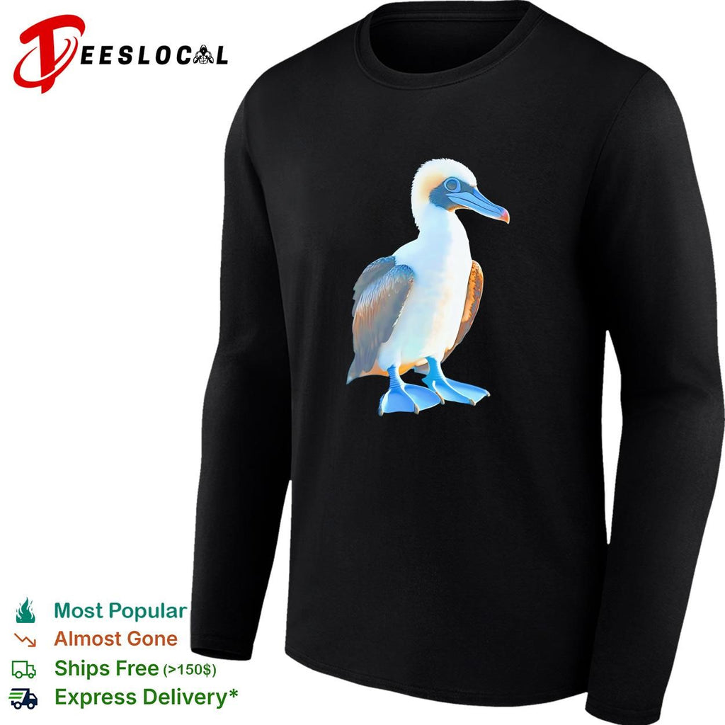 Booby seabird close-up photo realistic art shirt