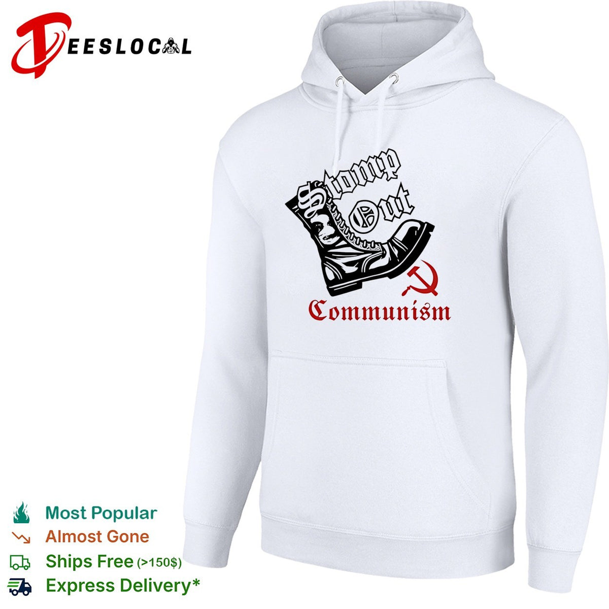 Boots Stomp out communism vintage shirt
