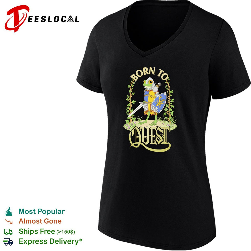 Born to Quest Frog Knight Fantasy Medieval Warrior Medieval Fantasy Action shirt