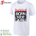 Born to Ride NASCAR Flames Checkered Flag shirt