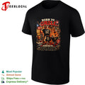 Born to grill forced to work BBQ fire patriotic art shirt
