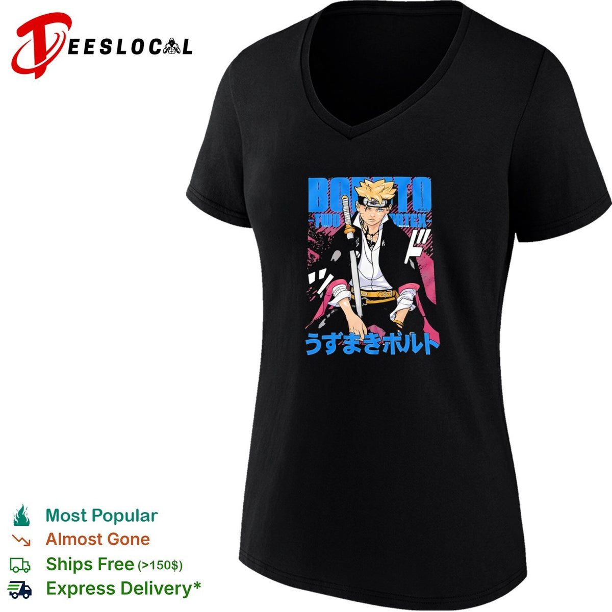 Boruto Two Blue Vortex Uzumaki Boruto Anime Manga Japanese shirt