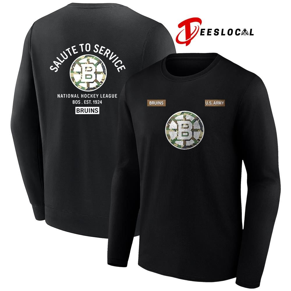 Boston Bruins salute to service military appreciation shirt