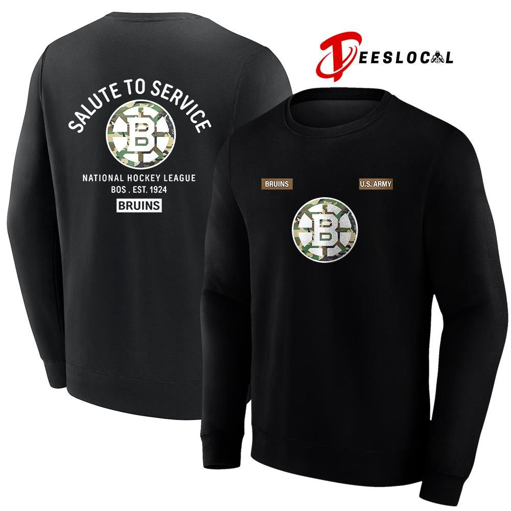 Boston Bruins salute to service military appreciation shirt
