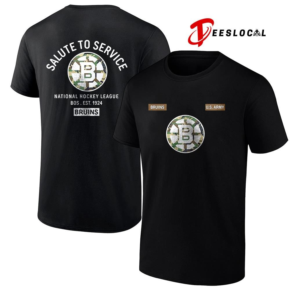 Boston Bruins salute to service military appreciation shirt