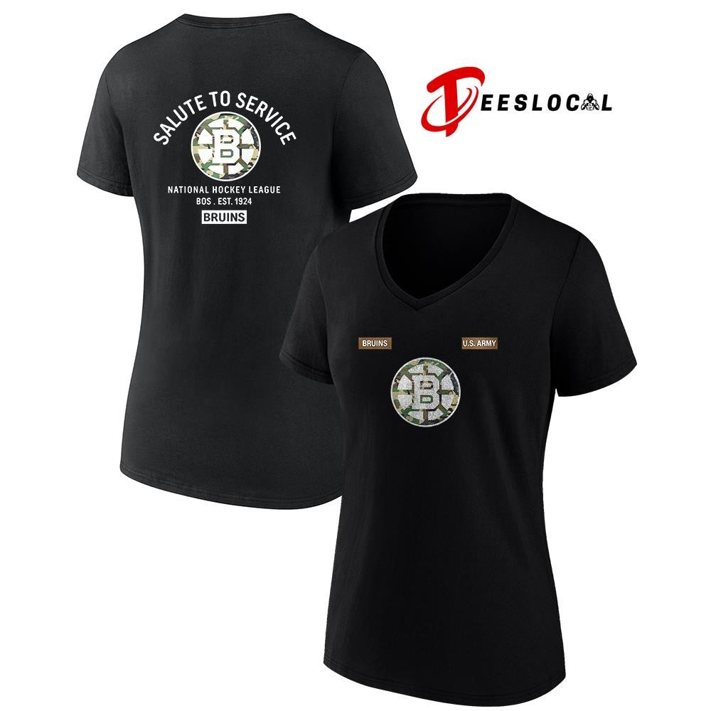 Boston Bruins salute to service military appreciation shirt