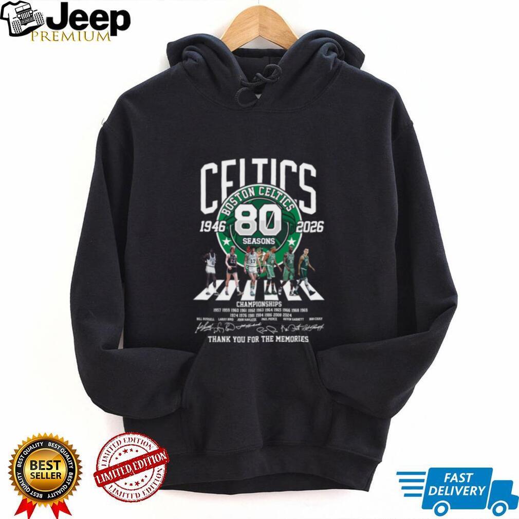 Boston Celtics 80 Seasons Legends Signatures Shirt