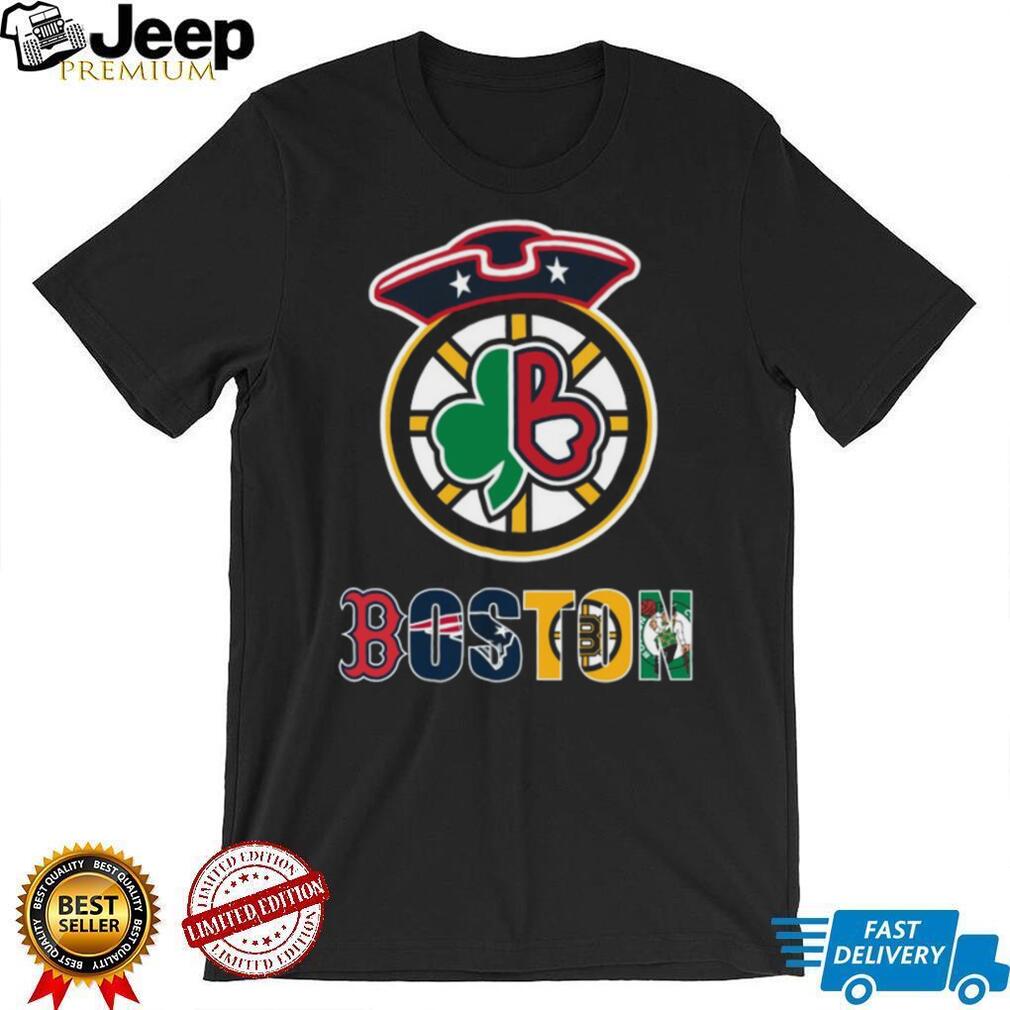 Boston City of Champions Combined Sports Logo T Shirt