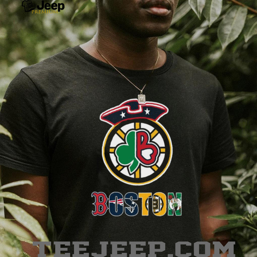 Boston City of Champions Combined Sports Logo T Shirt