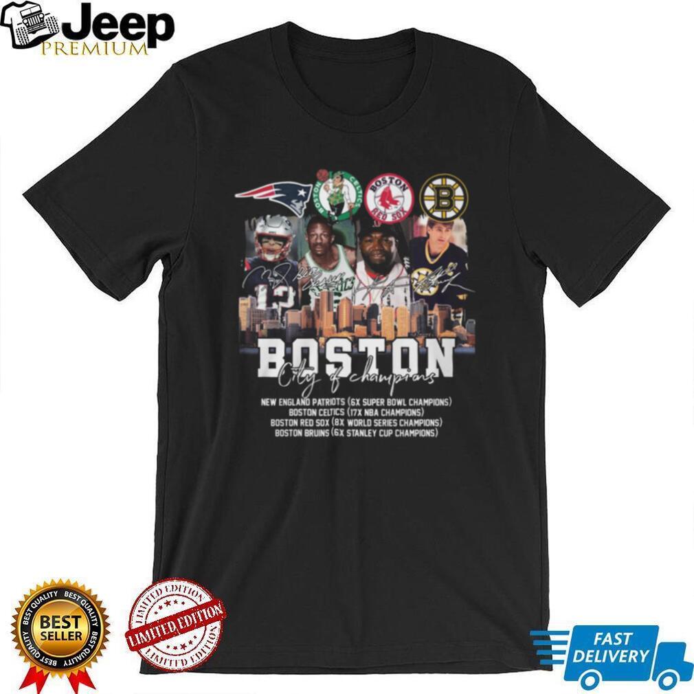 Boston City of Champions Sports Legends Signature Shirt