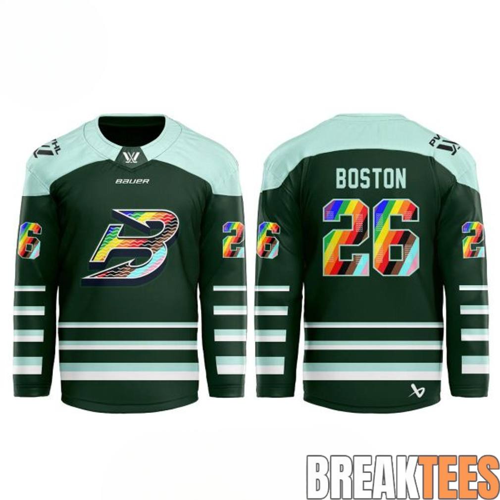 Boston Fleet Pride Month 2026 PWHL Game Custom Hockey Jersey