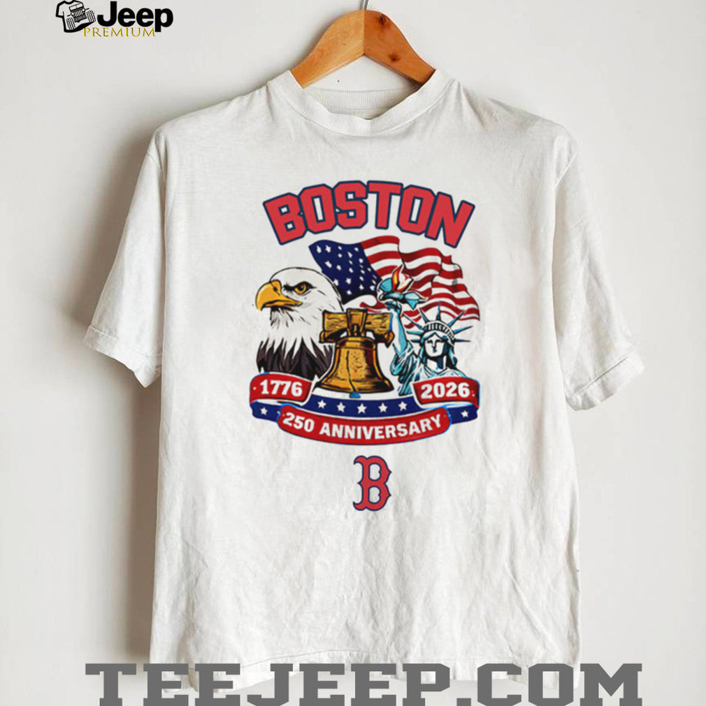 Boston Red Sox USA 250th Anniversary Eagle & Flag Custom Baseball Jersey T Shirt