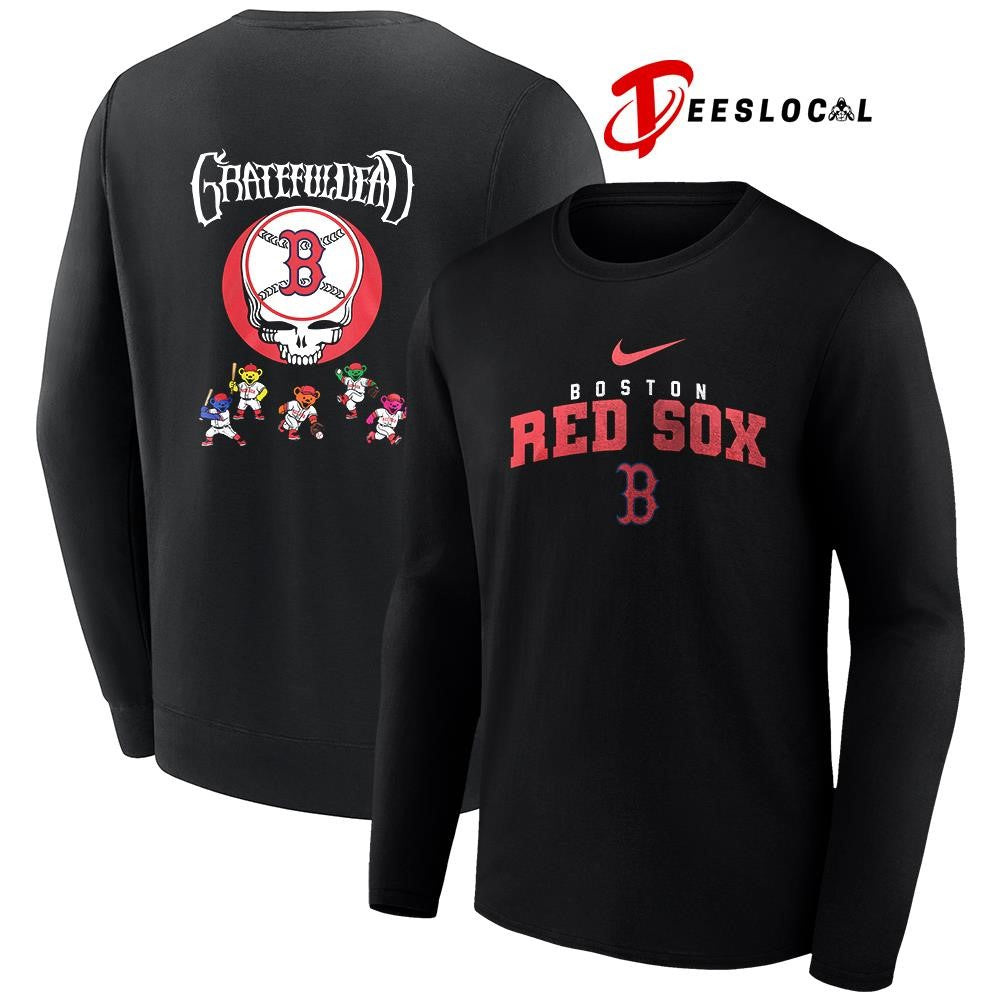 Boston Red Sox x Grateful Dead bear mascot shirt