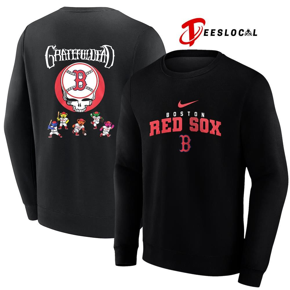 Boston Red Sox x Grateful Dead bear mascot shirt