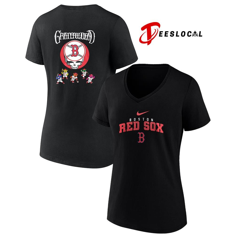 Boston Red Sox x Grateful Dead bear mascot shirt